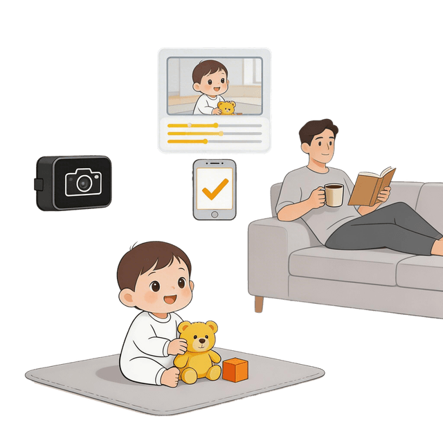 Remote baby monitoring with camera alerts