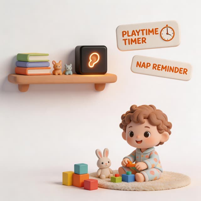 Playtime timer and nap reminder for toddlers